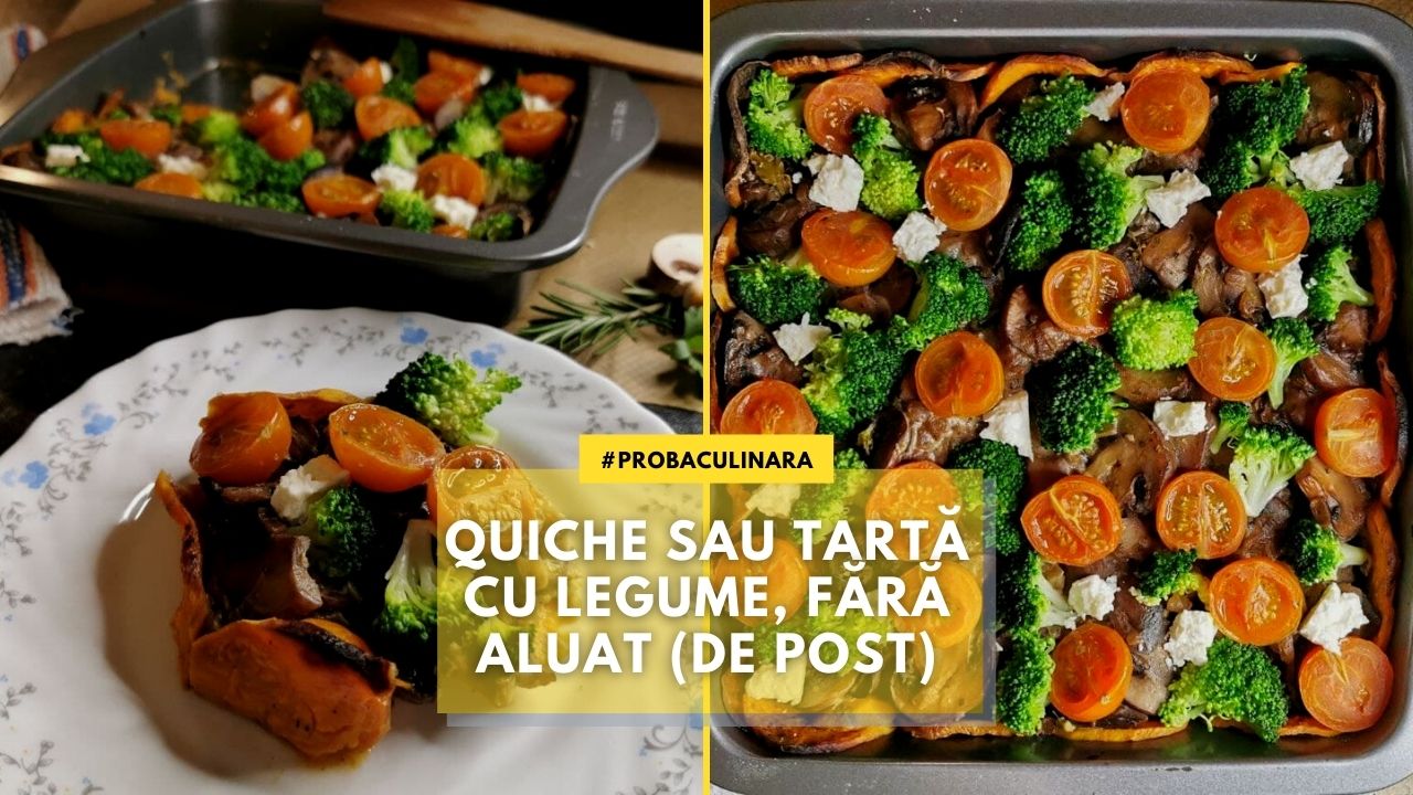 De Post Quiche Cu Broccoli Ciuperci È™i Batat ReÈ›eta De TartÄƒ Cu Legume FÄƒrÄƒ Aluat Video Ea Md