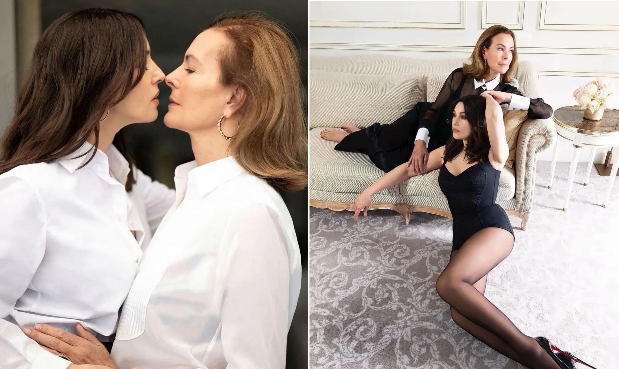 Actrițele Monica Bellucci și Carole Bouquet, în imagini provocatoare:  „Mi-am dorit să o sărut” (Foto/Video) - ea.md